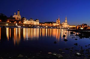 Dresden nach Sonnenuntergang